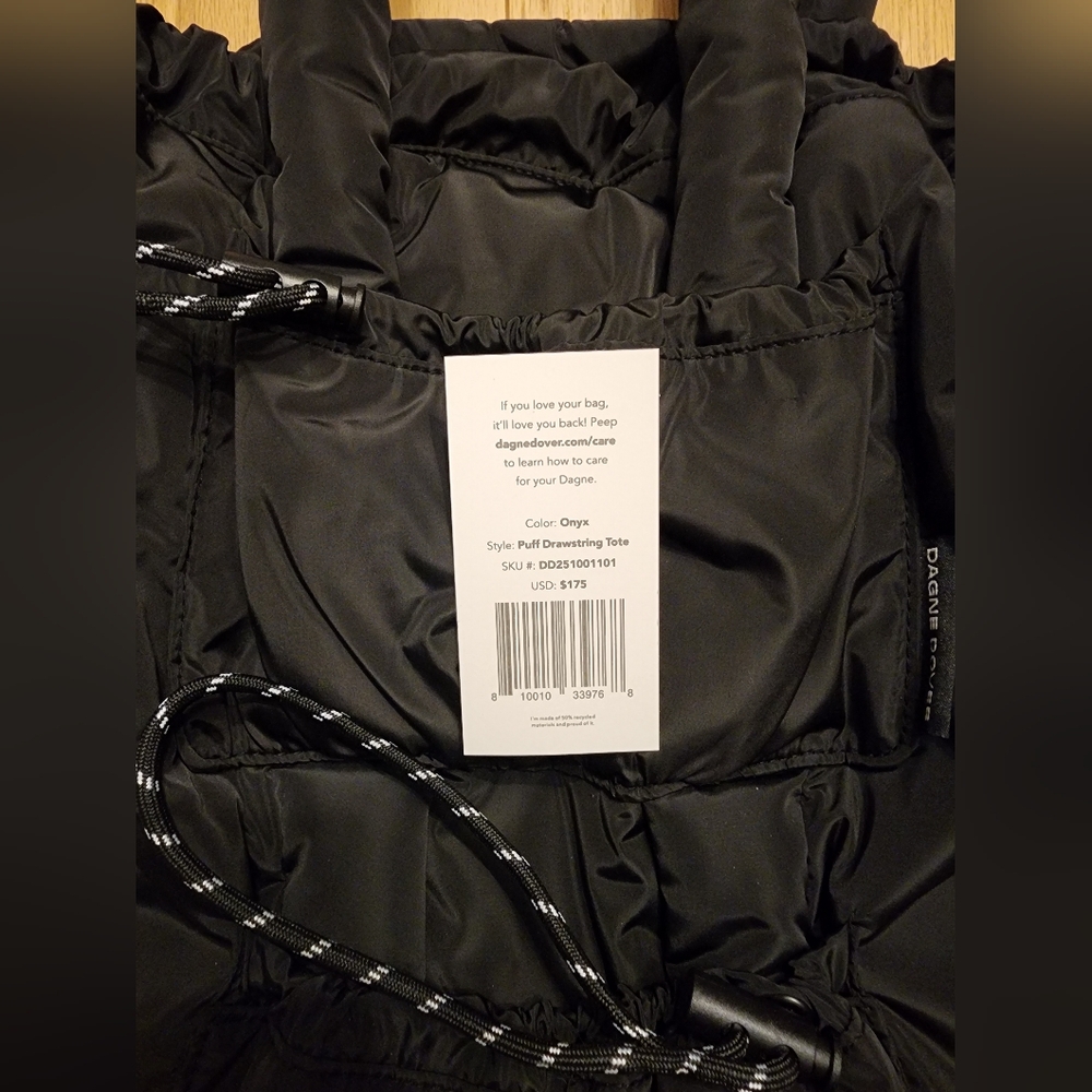 Dagne Dover Black Nylon Tote with Padded Handles - Picture 8 of 9